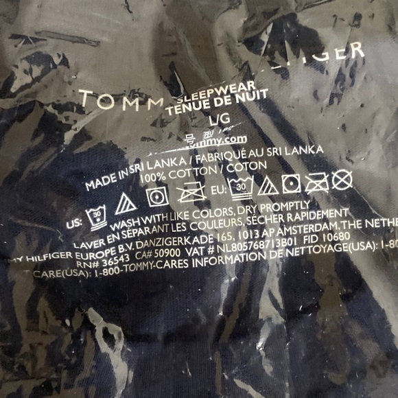 TOMMY HILFIGER Men’s Short Sleeve Screen Print Logo Tee Dark Navy Size Large - Picture 3 of 9